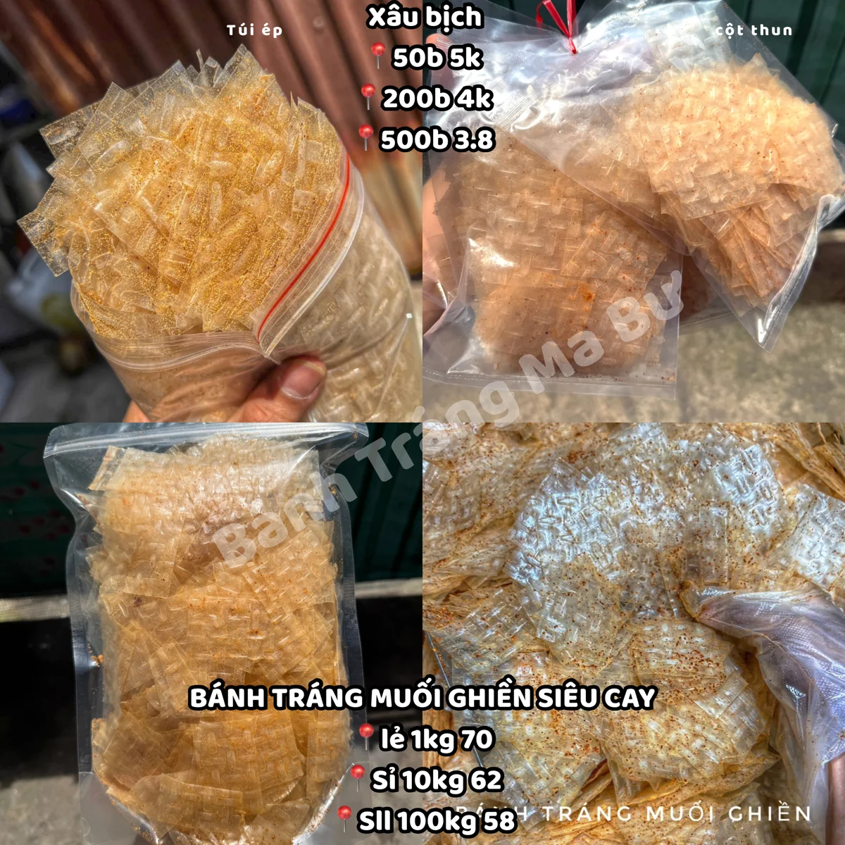 1kg Bánh tráng MUỐI GHIỀN SIÊU CAY