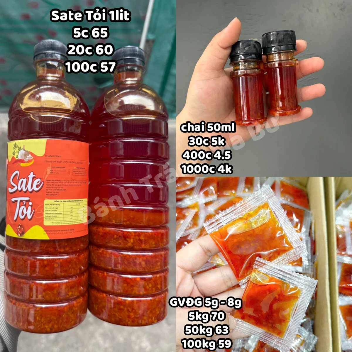 1chai Sate tỏi 1lit