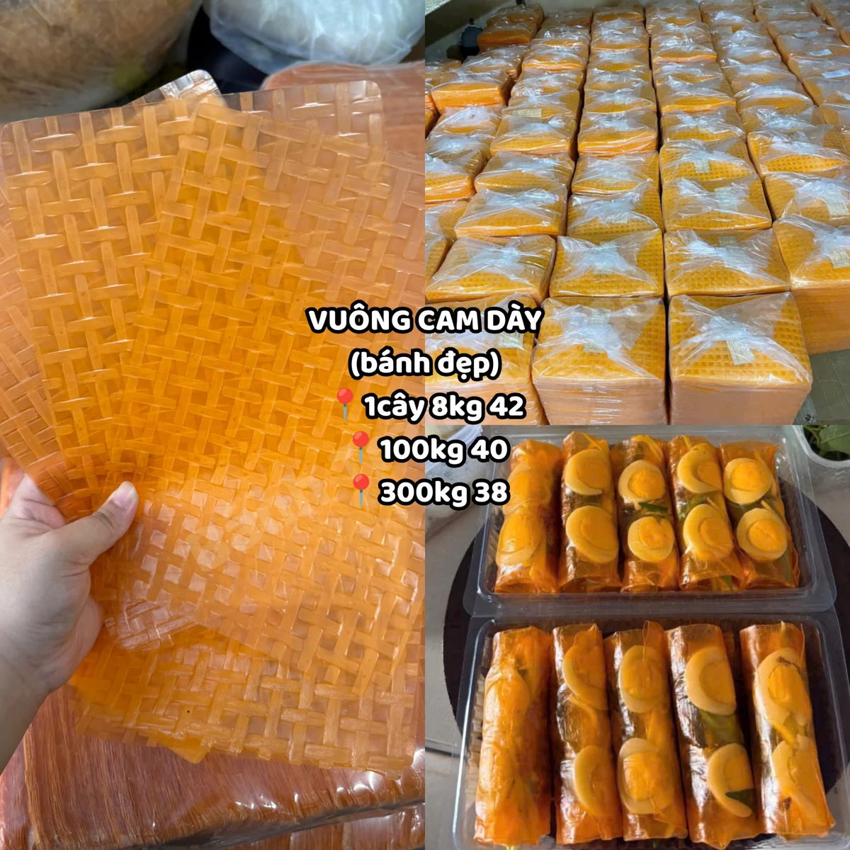 1kg BT VUÔNG CAM DÀY (bánh lựa)