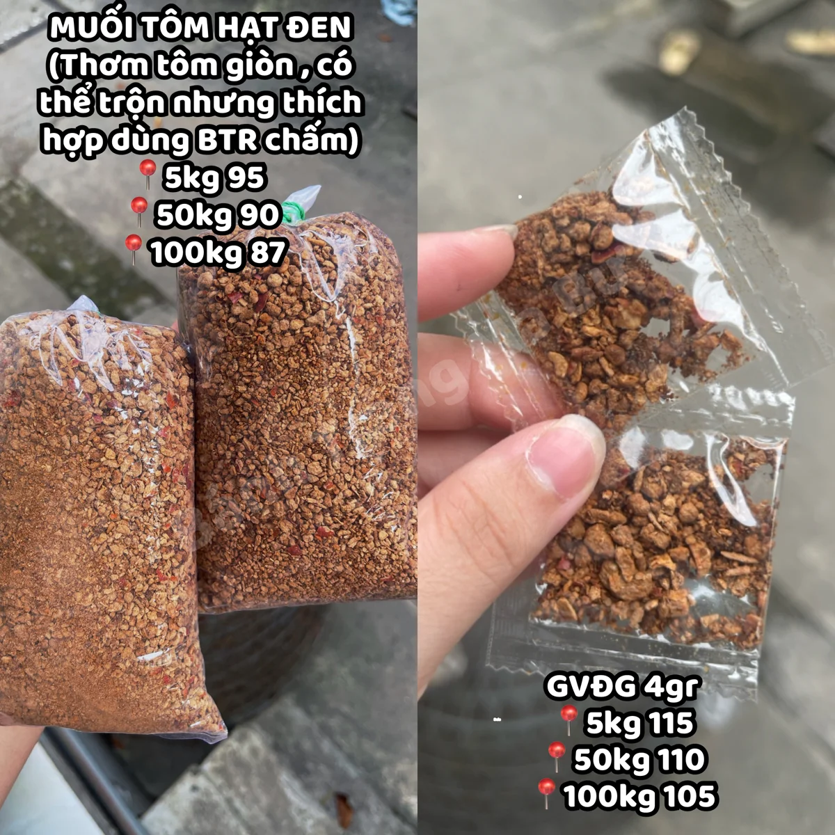 1kg Muối Tôm Hạt Đen