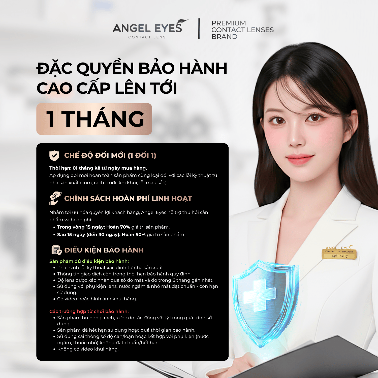 LENS TRONG SUỐT CẬN COSMO CAO CẤP CỦA HÀN QUỐC CÓ ĐỘ TỪ 0 - 15 ĐỘ