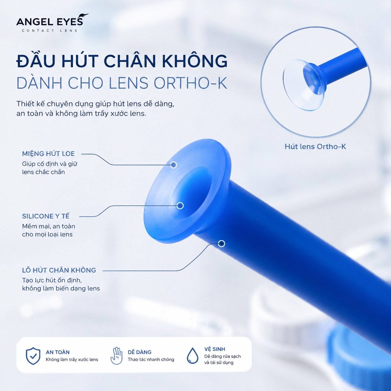 Cây Đeo Lens | Dụng Cụ Tháo Kính Áp Tròng Cứng | Lens Remover