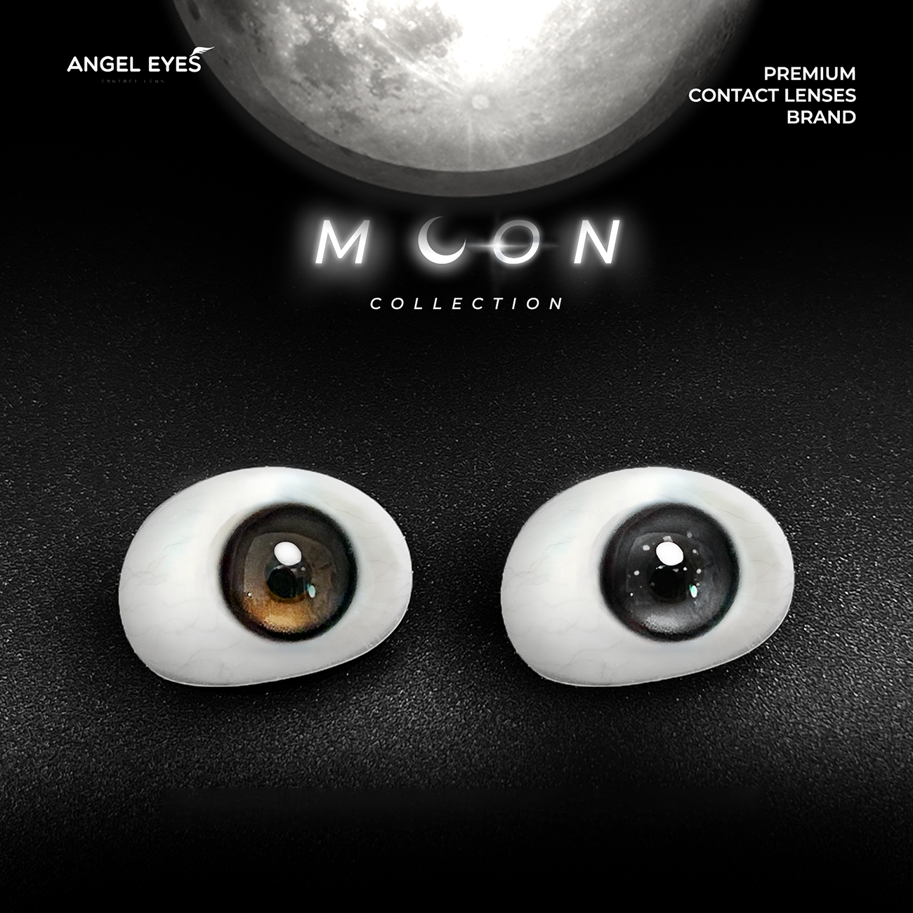 Lens xám có độ cận Angel Eyes BUSAN hiệu ứng loang màu như mắt ướt lens filter đang thịnh hành trên TikTok