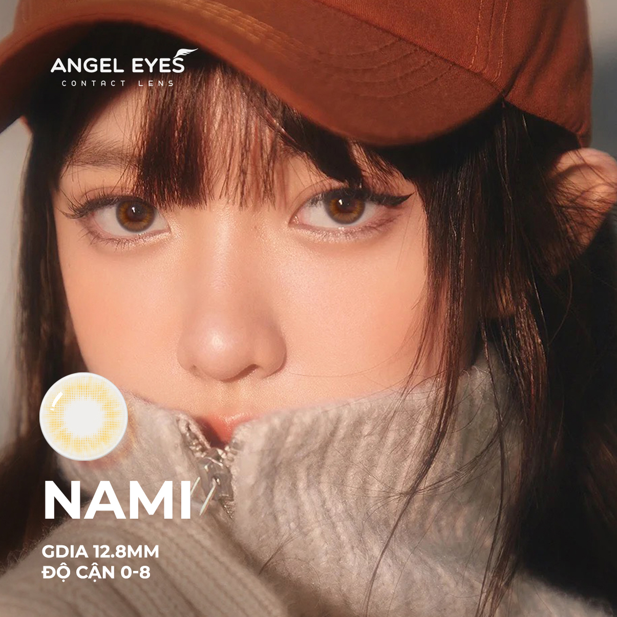 Kính áp tròng nâu tây tự nhiên Nami