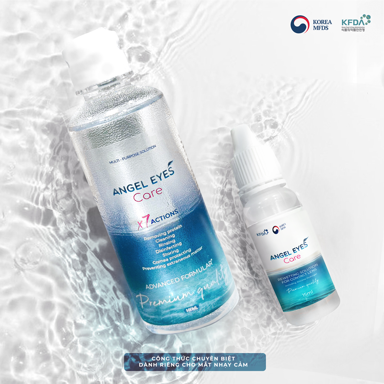 COMBO NƯỚC NGÂM & NHỎ MẮT KÍNH ÁP TRÒNG ANGEL EYES CARE