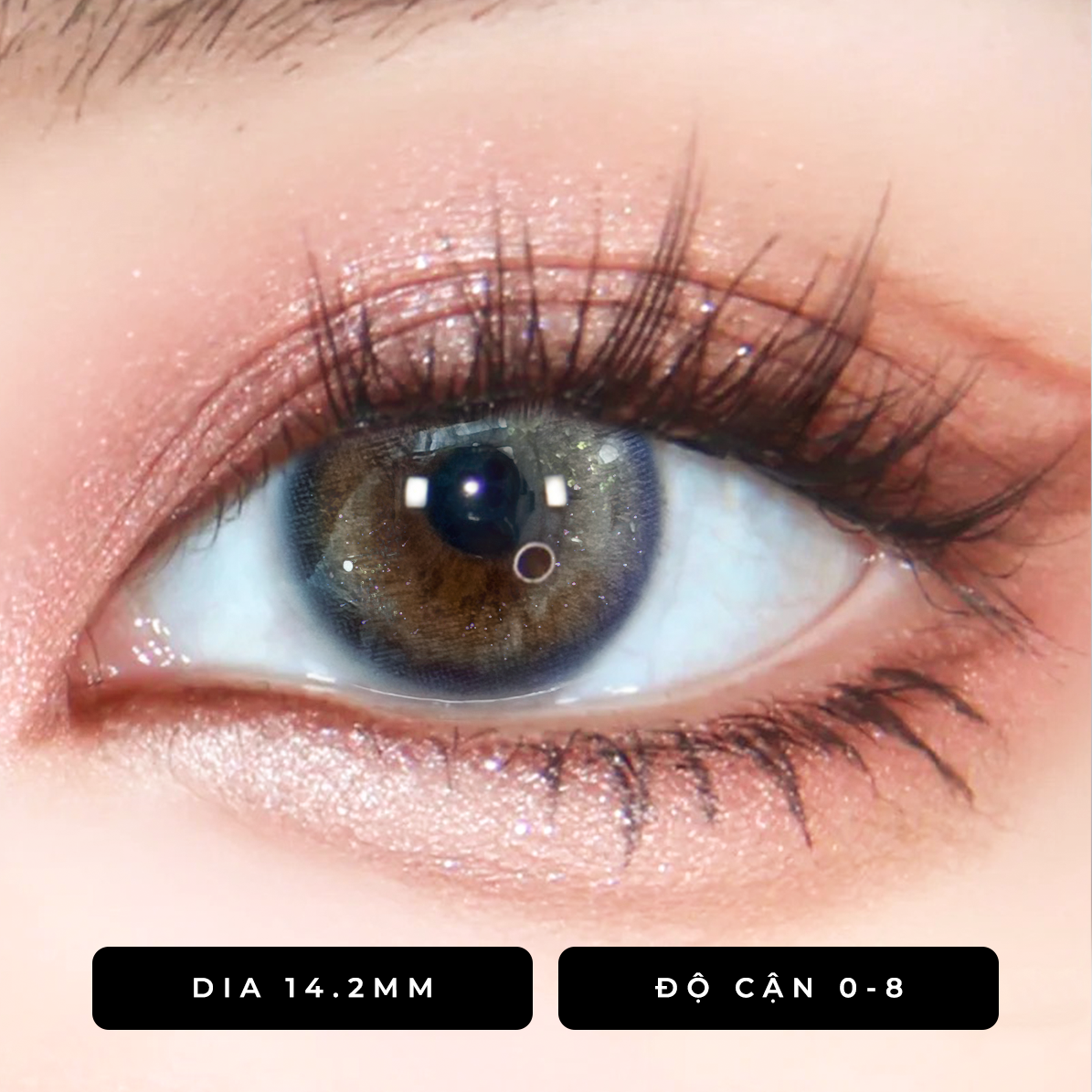 Lens xám có độ cận N’Rosa Fantasy Gray cho mắt thở cao cấp Angel Eyes phân phối | Độ cận: 0-8 | Chất liệu Silicone Hydrogel