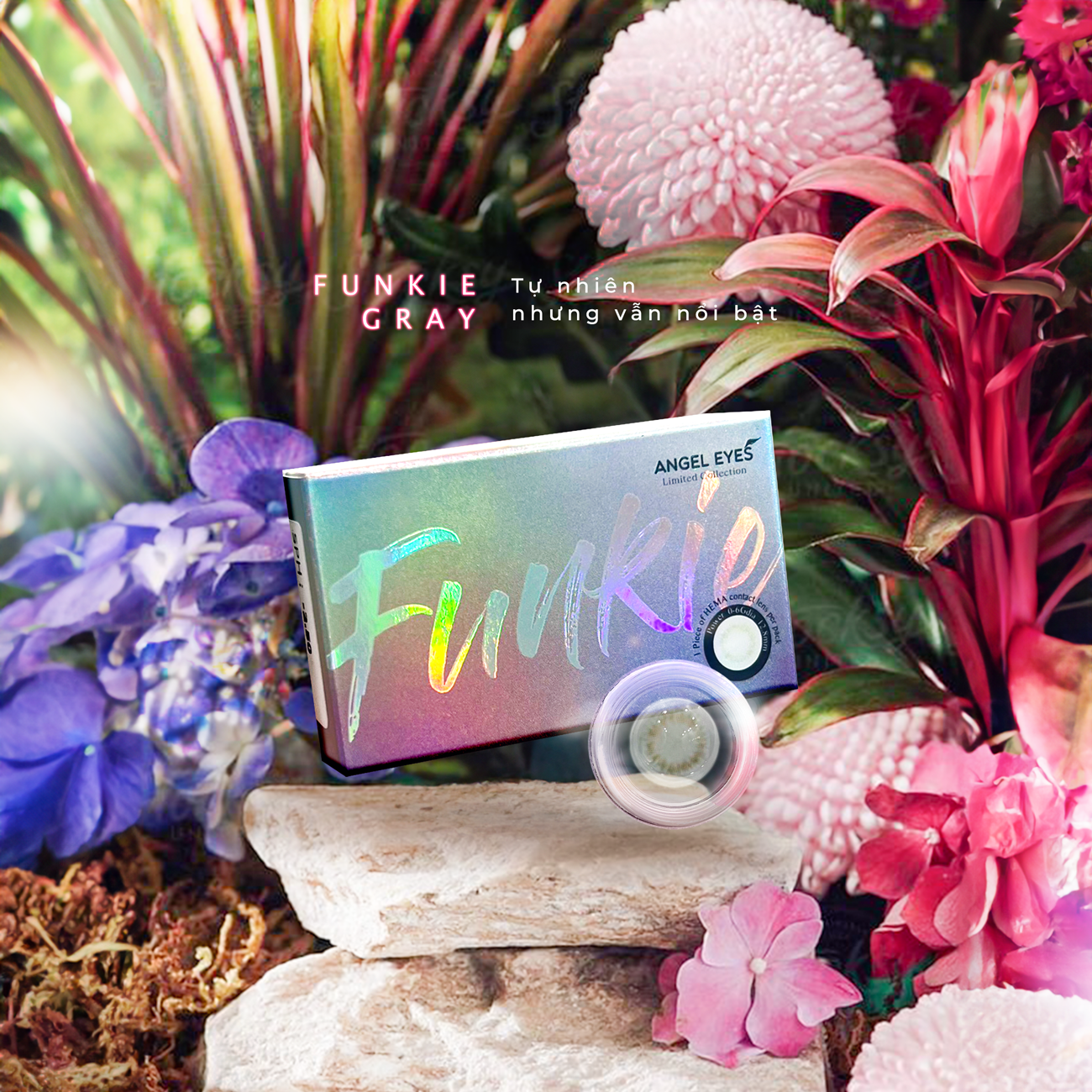 Kính áp tròng xám tây tự nhiên Funkie
