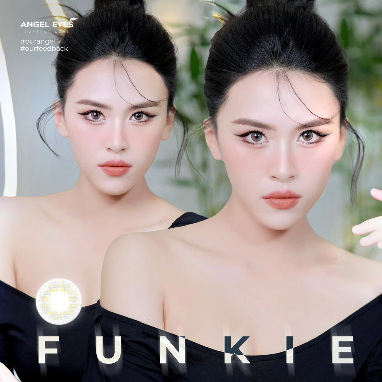 Kính áp tròng xám tây tự nhiên Funkie