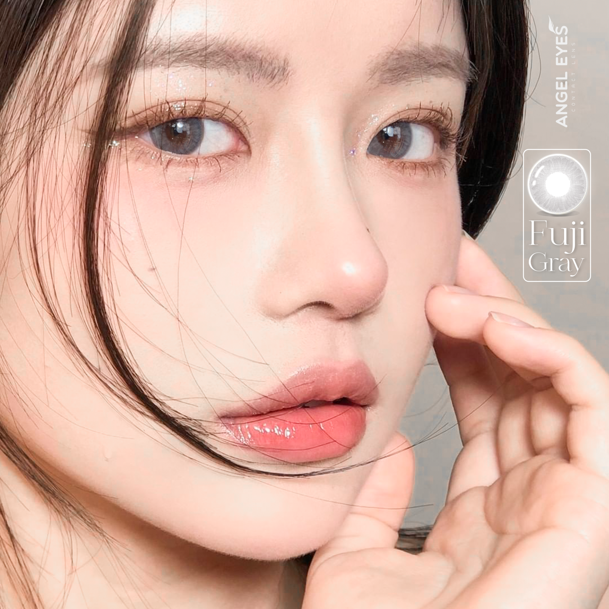LENS MẮT NHỎ FUJI GRAY - LENS MÀU XÁM KHÓI TÂY SIÊU TỰ NHIÊN VỚI ĐỘ CẬN TỪ 0 - 8 ĐỘ