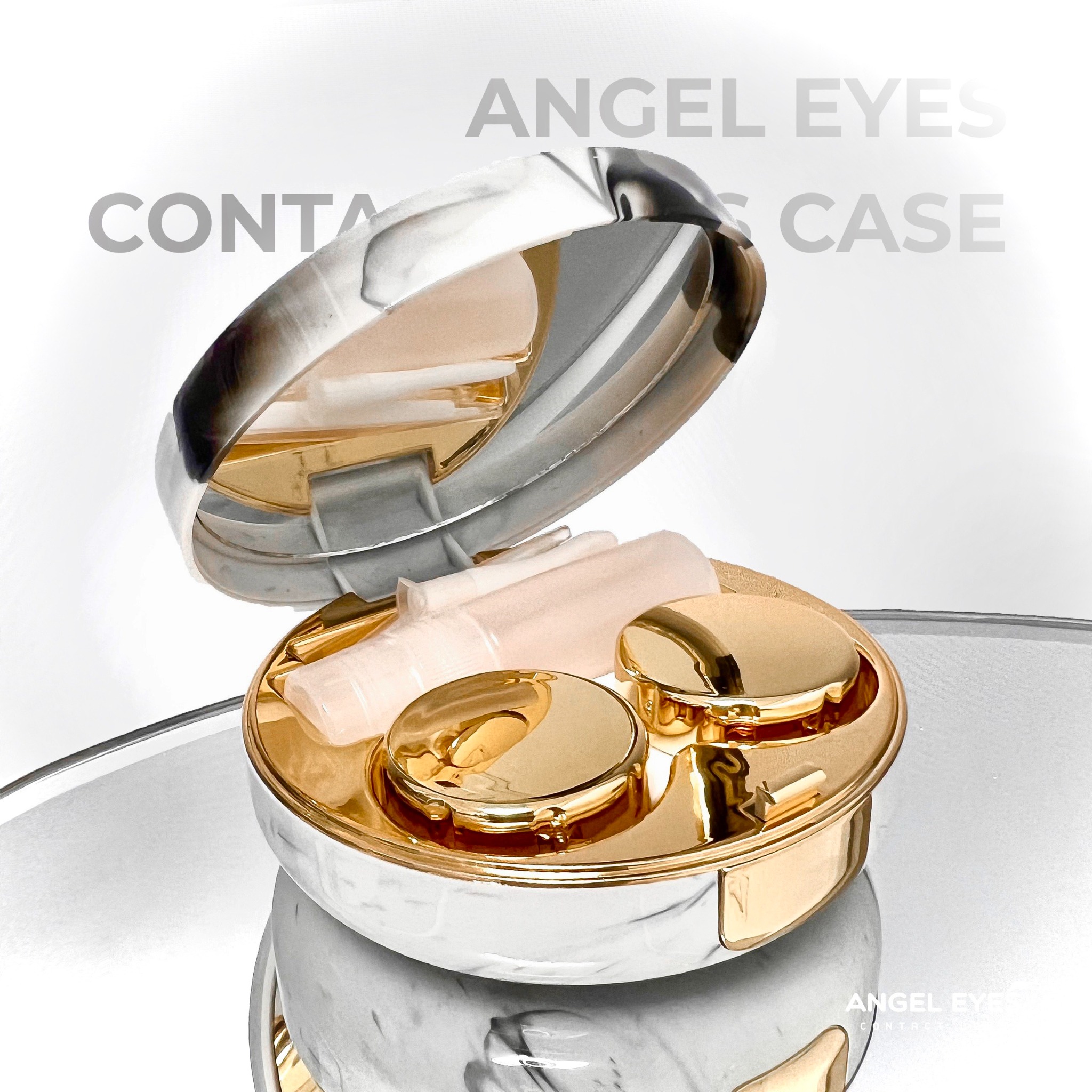 Khay đựng lens vân đá marble