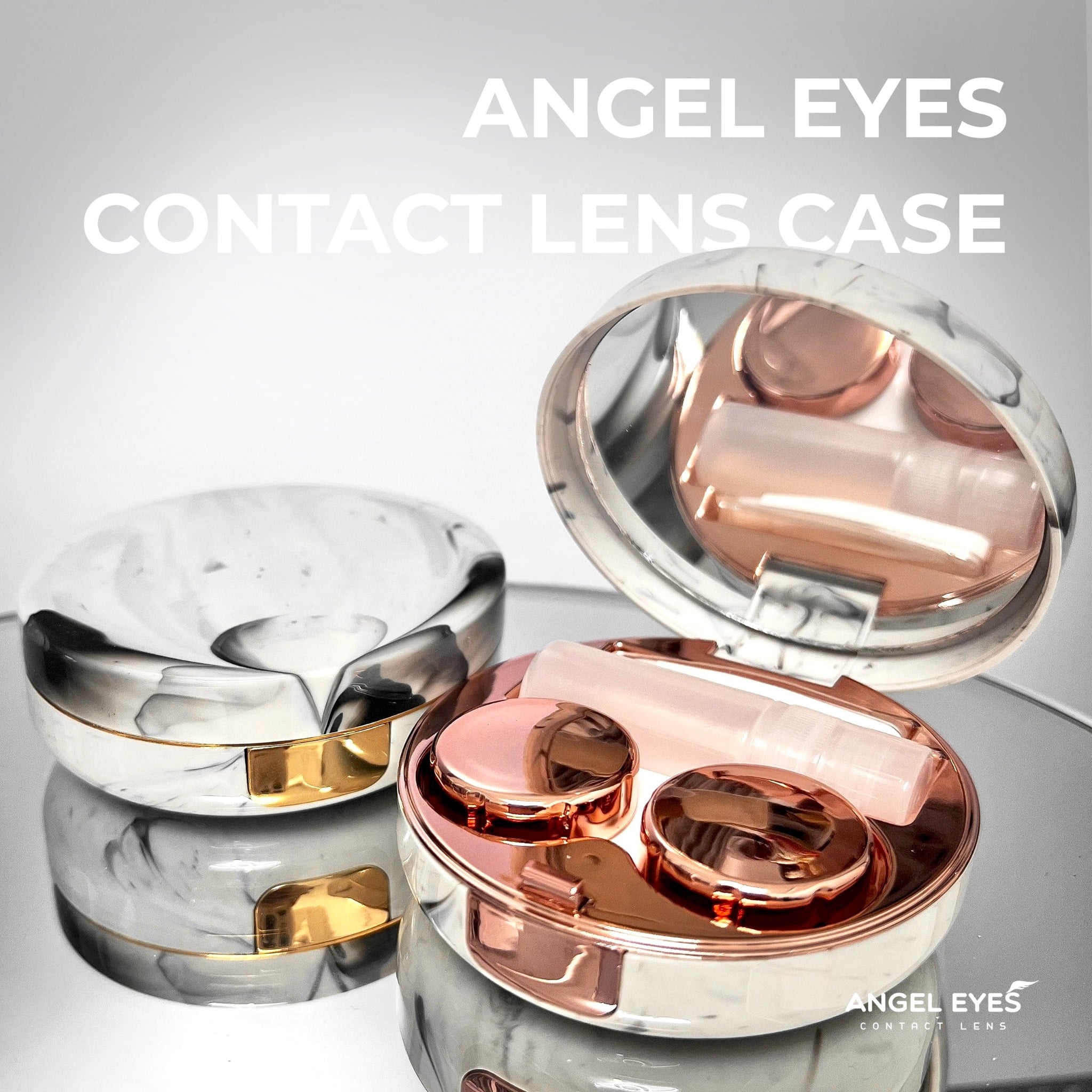 Khay đựng lens vân đá marble
