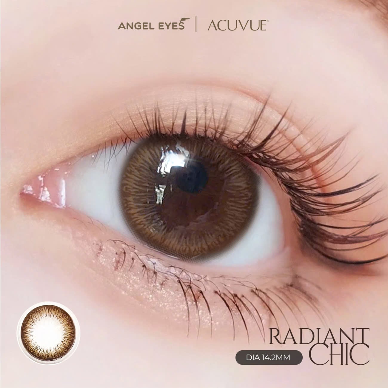 [Chính hãng] Kính áp tròng 1 ngày màu xám và nâu tự nhiên ACUVUE Define Angel Eyes phân phối chính hãng độ cận 0-9