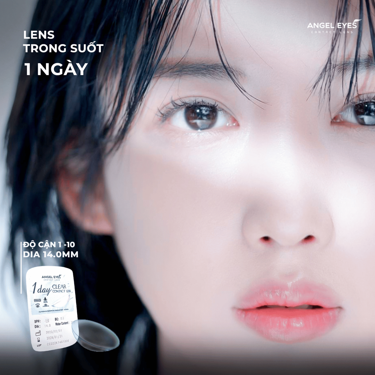 LENS 1 NGÀY TRONG SUỐT | LENS 1 NGÀY KHÔNG MÀU ANGEL EYES