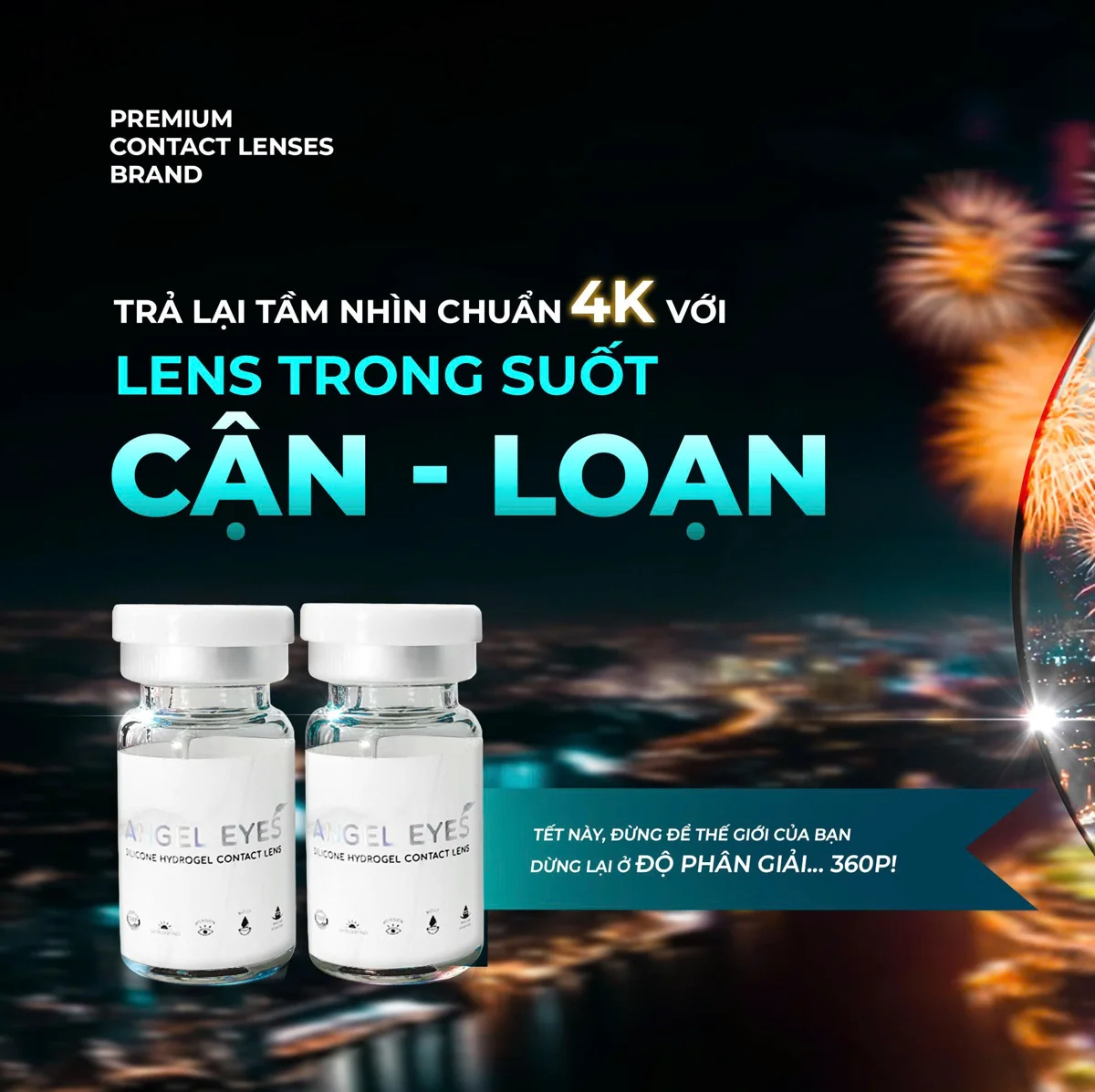 Kính áp tròng loạn thị trong suốt Cao Cấp Hàn Quốc - sử dụng 24h