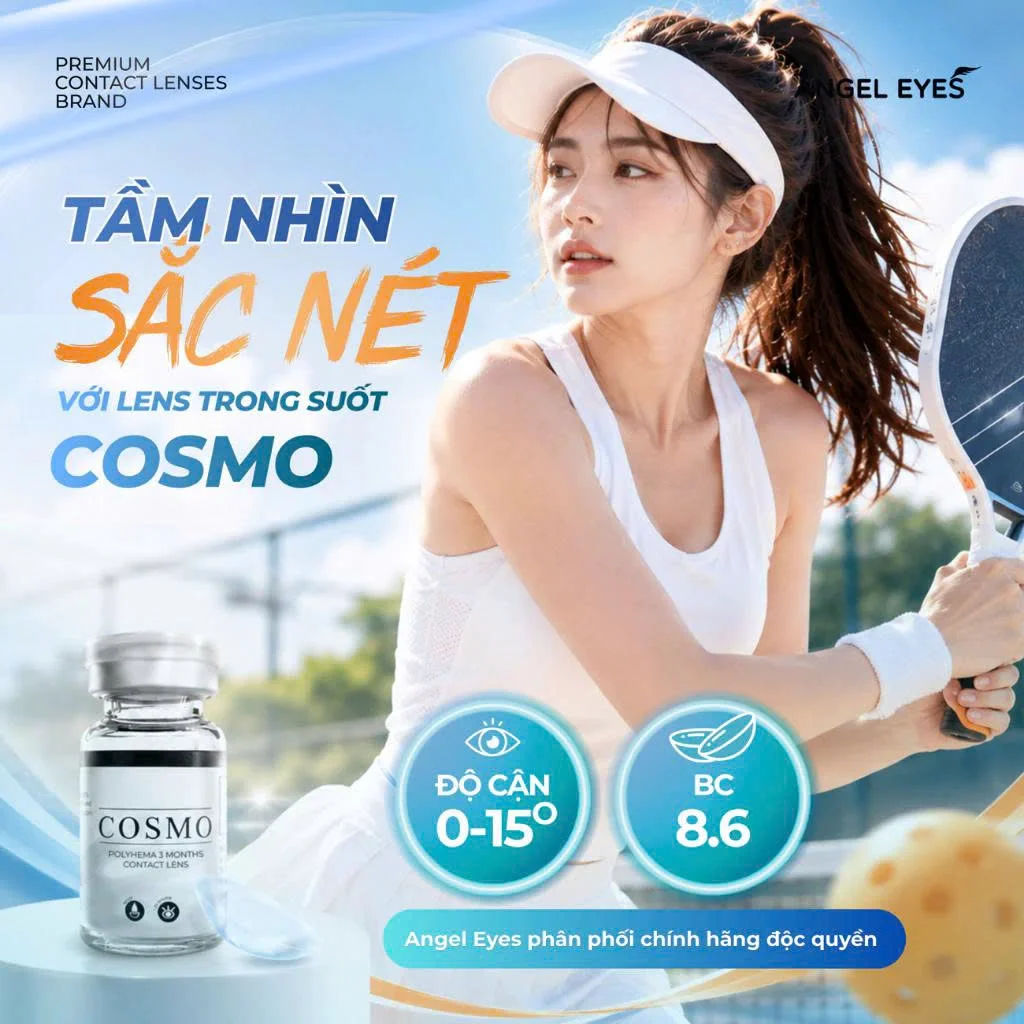 Lens trong suốt cận Cosmo Hàn Quốc độ 0-15