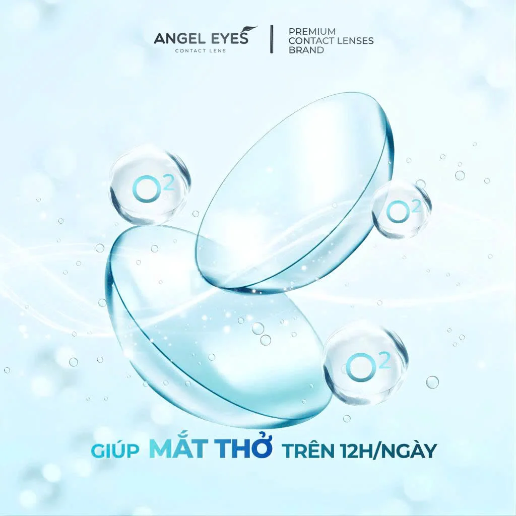 Lens trong suốt Silicone Hydrogel Angel Eyes độ 1-8 (3-6 tháng)