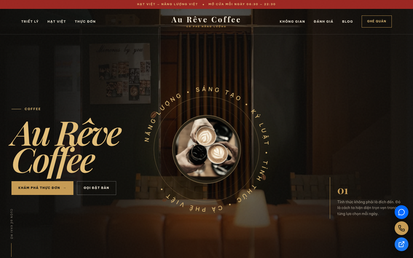 Template THỨC Café